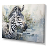 Zebra Watercolor Elegance This - White Zebra Wall Art