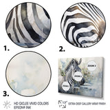 Zebra Watercolor Elegance This - White Zebra Wall Art
