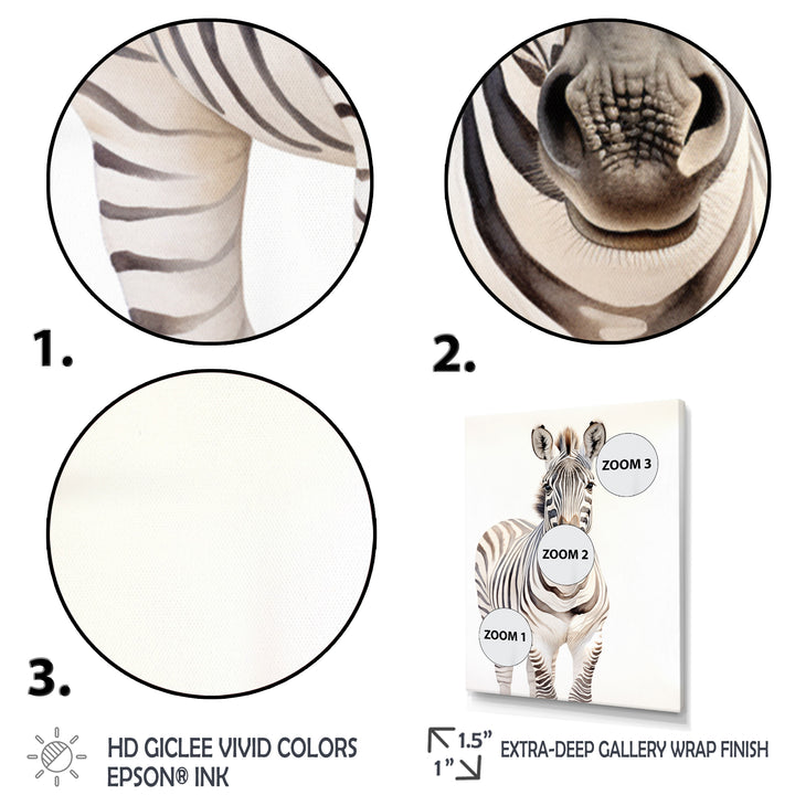 Zebra Watercolor Zebra This - Zebra Framed Canvas Art