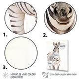 Zebra Watercolor Zebra This - Zebra Framed Canvas Art