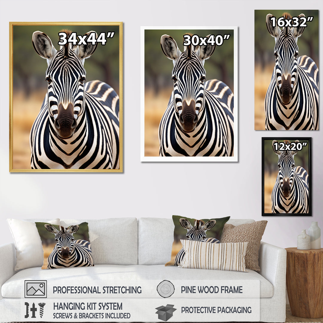 Zebra Patterns In - Zebra Living Room Wall Art