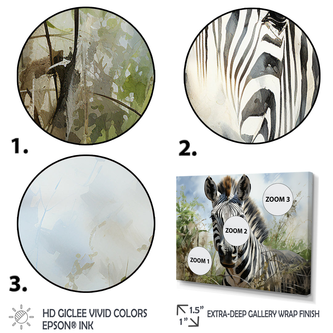 Zebra Stripes In Jungle - Zebra Bedroom Wall Art
