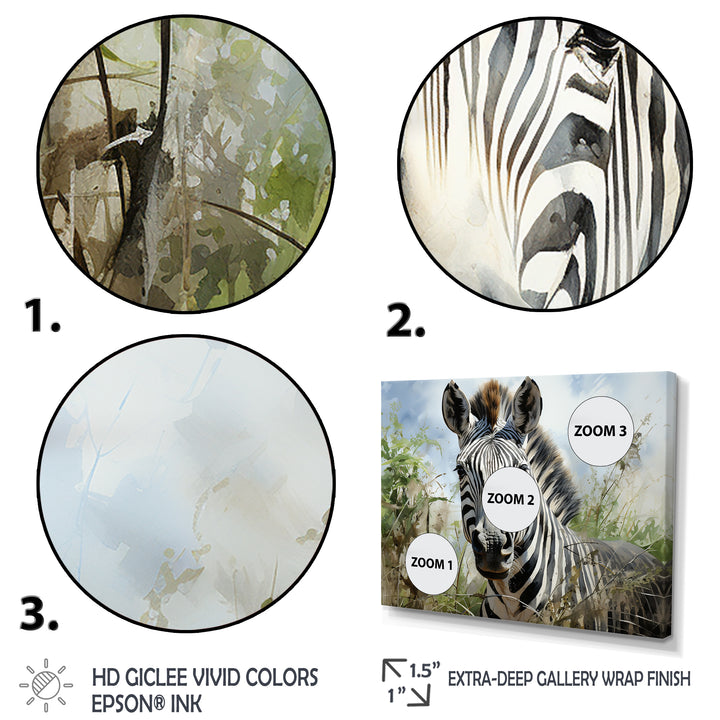Zebra Stripes In Jungle - Zebra Bedroom Wall Art