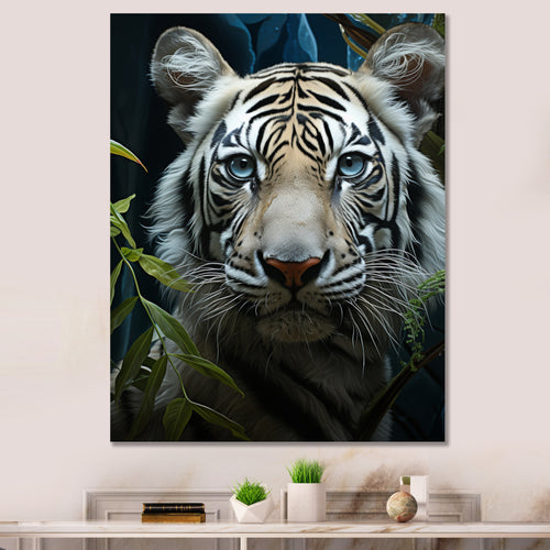 Tiger Zenith Portrait - Zebra Canvas Wall Art