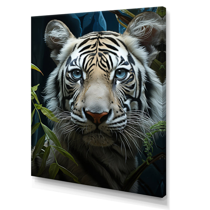 Tiger Zenith Portrait - Zebra Canvas Wall Art