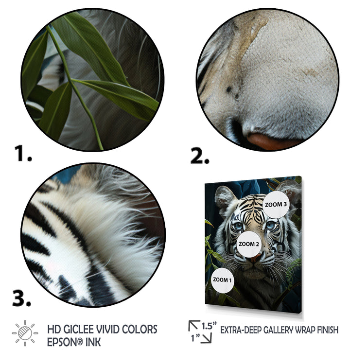 Tiger Zenith Portrait - Zebra Canvas Wall Art