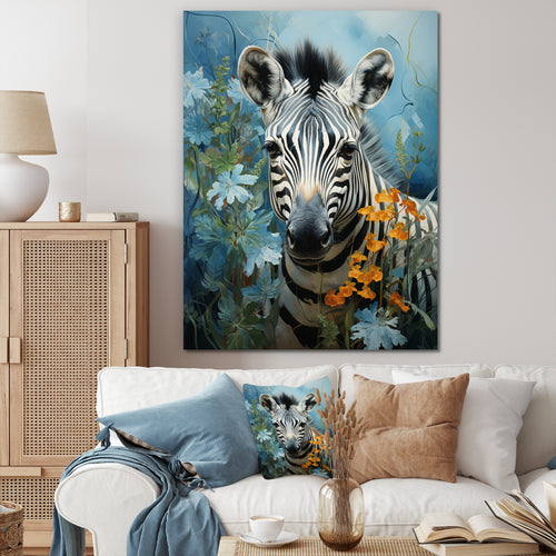 Zebra Zenith Portrait - Zebra Canvas Wall Art