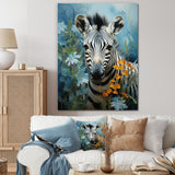 Zebra Zenith Portrait - Zebra Canvas Wall Art
