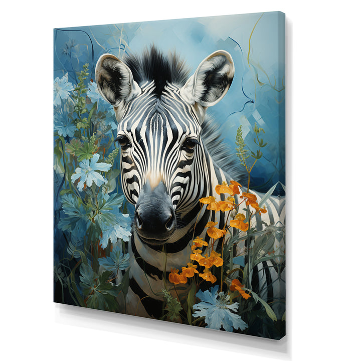 Zebra Zenith Portrait - Zebra Canvas Wall Art