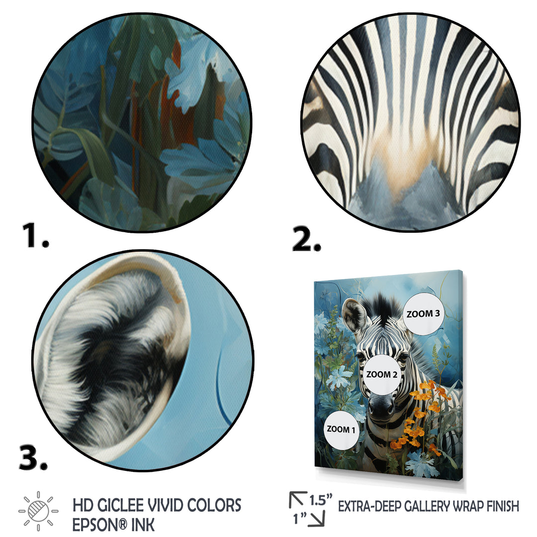 Zebra Zenith Portrait - Zebra Canvas Wall Art