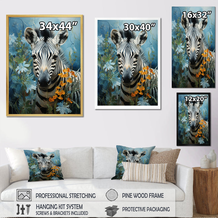 Zebra Zenith Portrait - Zebra Canvas Wall Art