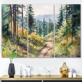 Little Road In Mountain Landscape X - Multi-Panel Canvas Prints