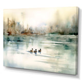 Ducks in Pond I - Animals Canvas Wall Art