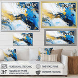 Blue and Gold Luxury Abstract Fluid Art IV - Abstract Canvas Wall Art