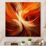 Orange Abstract Warm Fractal Design VI - Abstract Canvas Wall Art