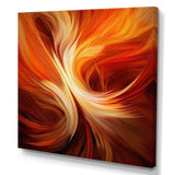 Orange Abstract Warm Fractal Design VI - Abstract Canvas Wall Art