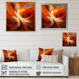 Orange Abstract Warm Fractal Design VI - Abstract Canvas Wall Art