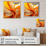 Orange Abstract Warm Fractal Design VII - Abstract Canvas Wall Art