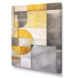 Yellow and Grey Intersecting Realities I - Abstract Canvas Wall Art