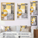 Yellow and Grey Intersecting Realities I - Abstract Canvas Wall Art