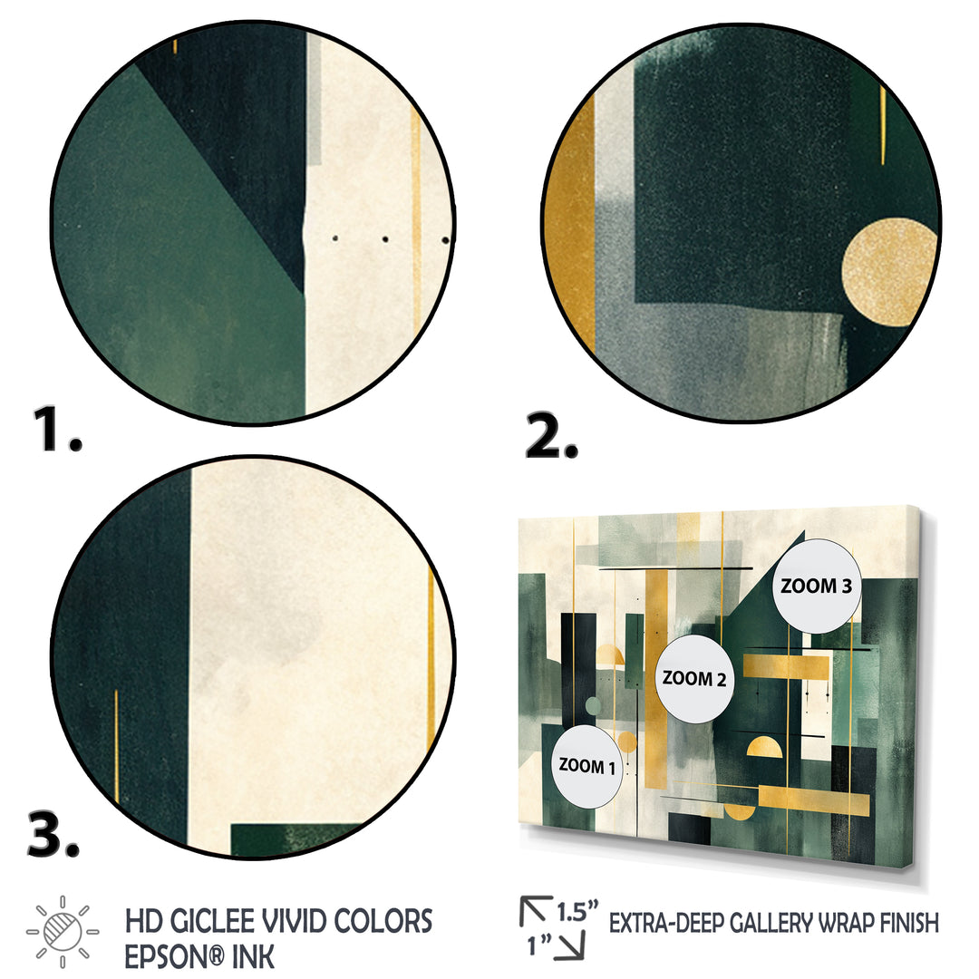 Gold Green Parallel Universes - Multi-Panels