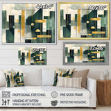 Gold Green Parallel Universes - Abstract Canvas Wall Art