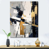 Grey and Gold Impressions Transcendent II - Abstract Canvas Wall Art