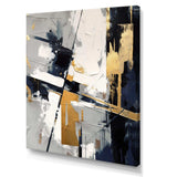 Grey and Gold Impressions Transcendent II - Abstract Canvas Wall Art