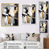 Grey and Gold Impressions Transcendent II - Abstract Canvas Wall Art