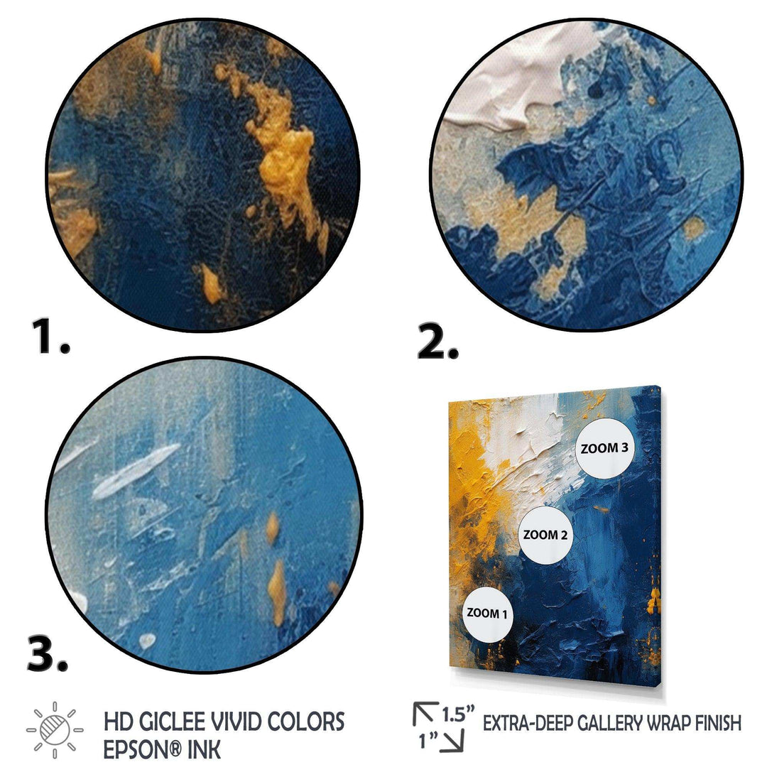 Blue and Yellow Intuitive Expressions I - Abstract Canvas Wall Art