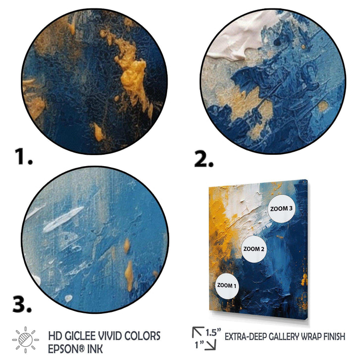 Blue and Yellow Intuitive Expressions I - Abstract Canvas Wall Art