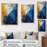 Blue and Yellow Intuitive Expressions I - Abstract Canvas Wall Art