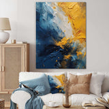 Blue and Yellow Intuitive Expressions II - Abstract Canvas Wall Art