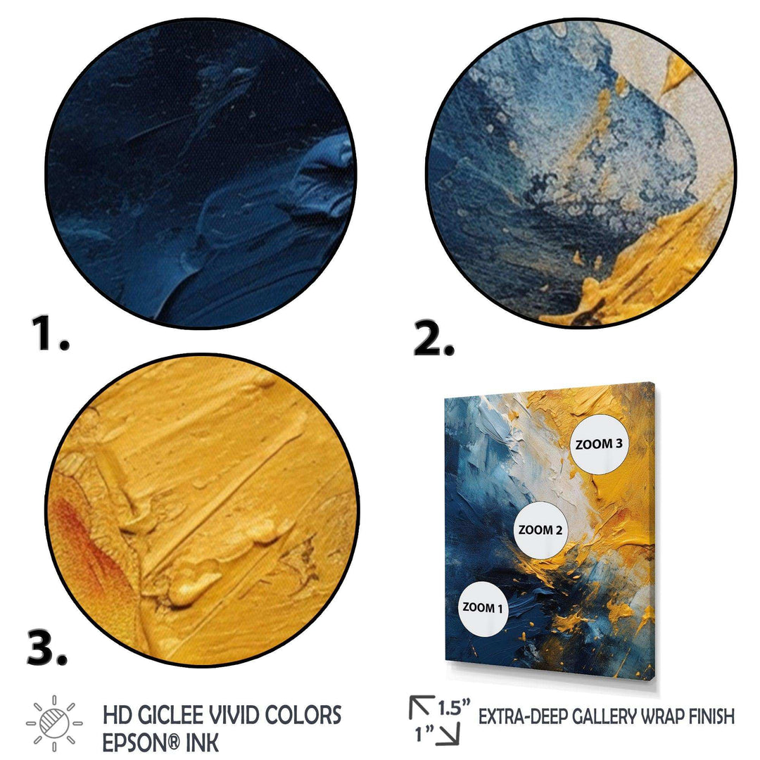 Blue and Yellow Intuitive Expressions II - Abstract Canvas Wall Art