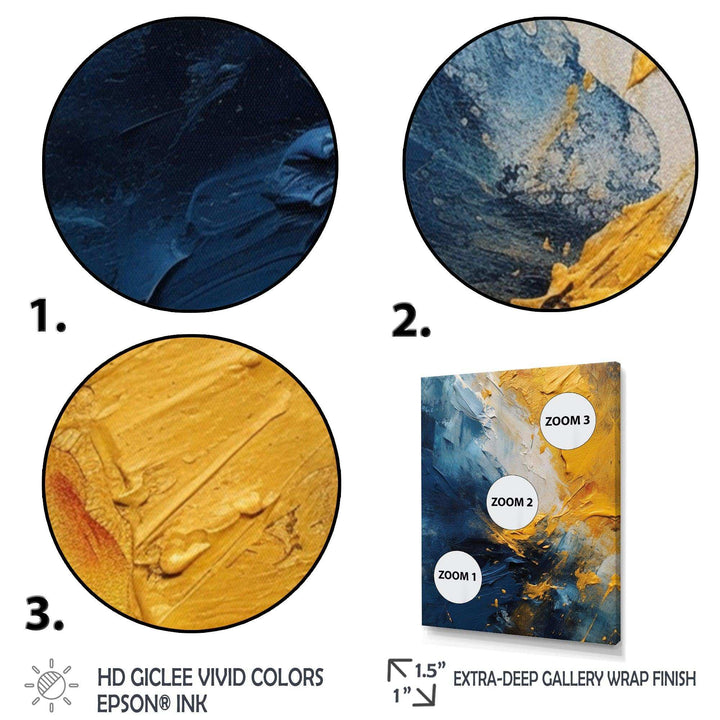Blue and Yellow Intuitive Expressions II - Abstract Canvas Wall Art