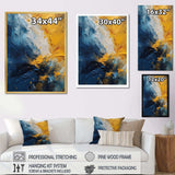 Blue and Yellow Intuitive Expressions II - Abstract Canvas Wall Art