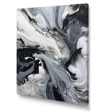 Black and Grey Harmony In Chaos - Abstract Canvas Wall Art