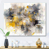 Yellow and Grey Beyond The Canvas II - Abstract Canvas Wall Art