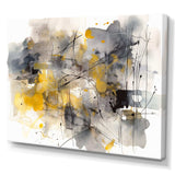 Yellow and Grey Beyond The Canvas II - Abstract Canvas Wall Art