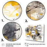 Yellow and Grey Beyond The Canvas II - Multi-Panels