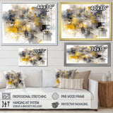 Yellow and Grey Beyond The Canvas II - Abstract Canvas Wall Art