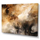 Brown and Cream Abstract Fluidity - Abstract Canvas Wall Art