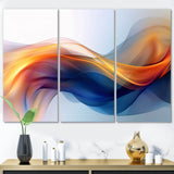 Orange Blue Fractal Fluidity I - Multi-Panels