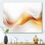 Gold and White Fractal Tsunami VII - Abstract Canvas Wall Art