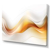 Gold and White Fractal Tsunami VII - Abstract Canvas Wall Art