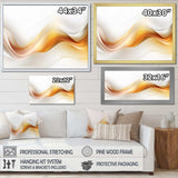 Gold and White Fractal Tsunami VII - Abstract Canvas Wall Art