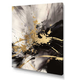 Gold and Grey Fluid Fusion II - Abstract Canvas Wall Art