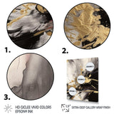 Gold and Grey Fluid Fusion II - Abstract Canvas Wall Art