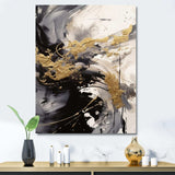 Gold and Grey Fluid Fusion IV - Abstract Canvas Wall Art