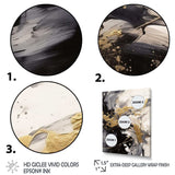 Gold and Grey Fluid Fusion IV - Abstract Canvas Wall Art